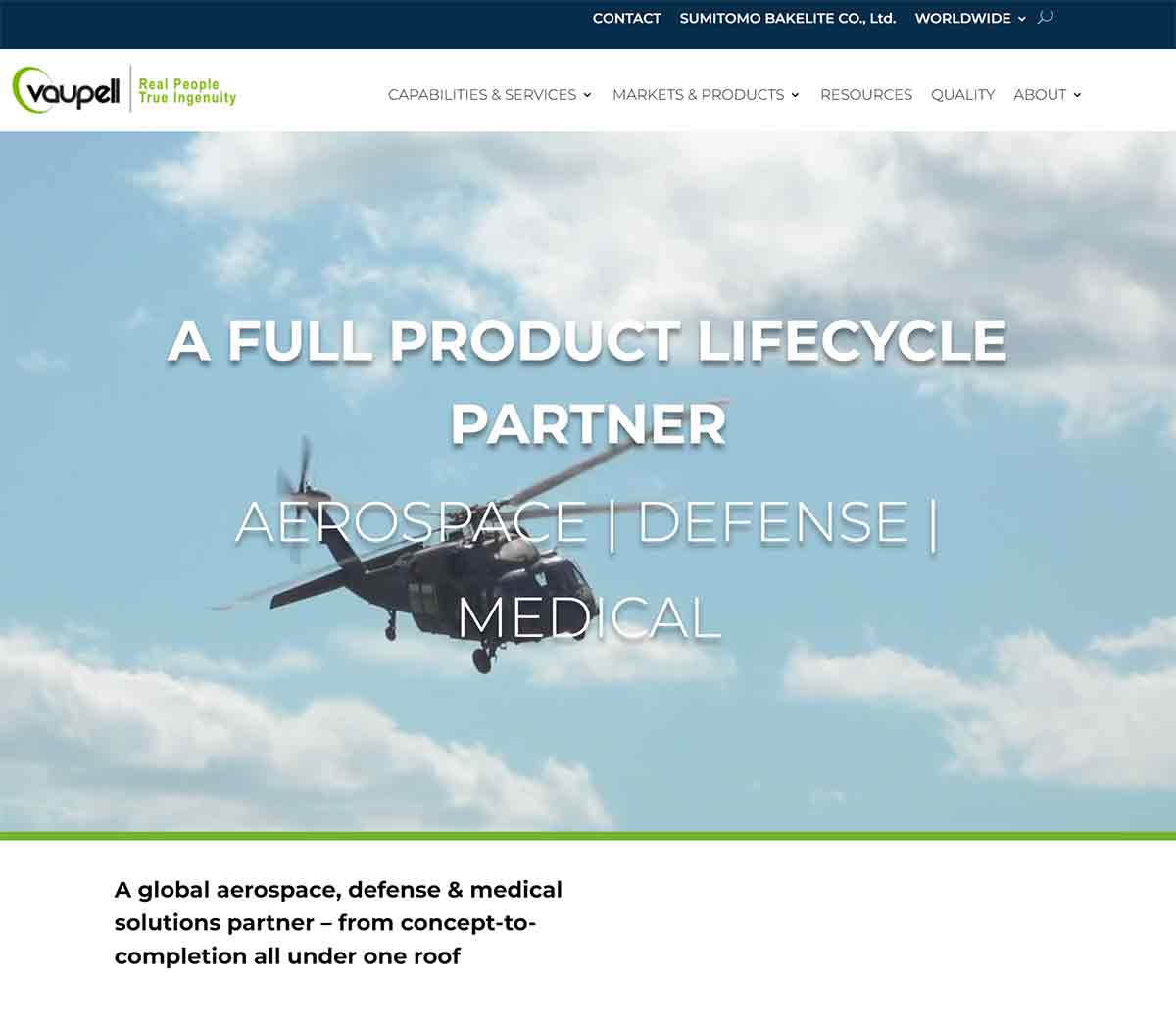 Vaupell, a group company of Sumitomo Bakelite Co., Ltd., launches their